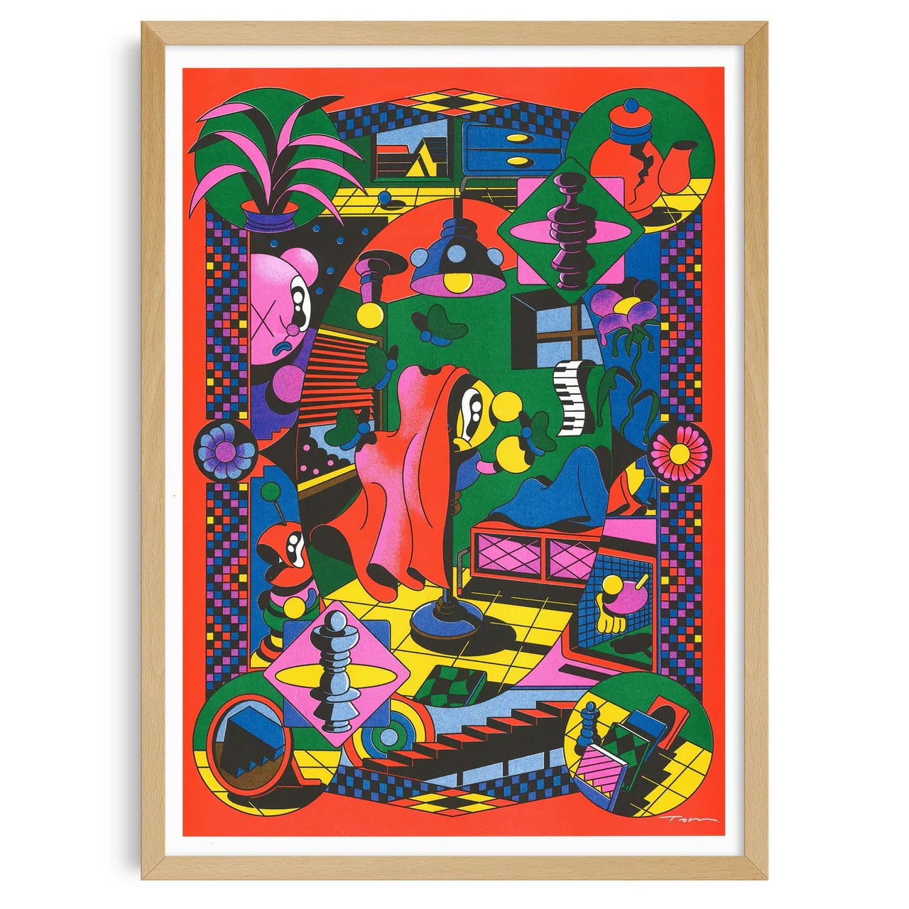 プリント絵画　Cariofillee プリント絵画 Cariofillee