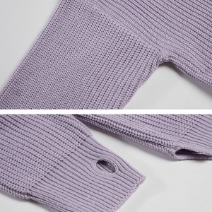 サイドスリットラウンドネックニット　MT0080384