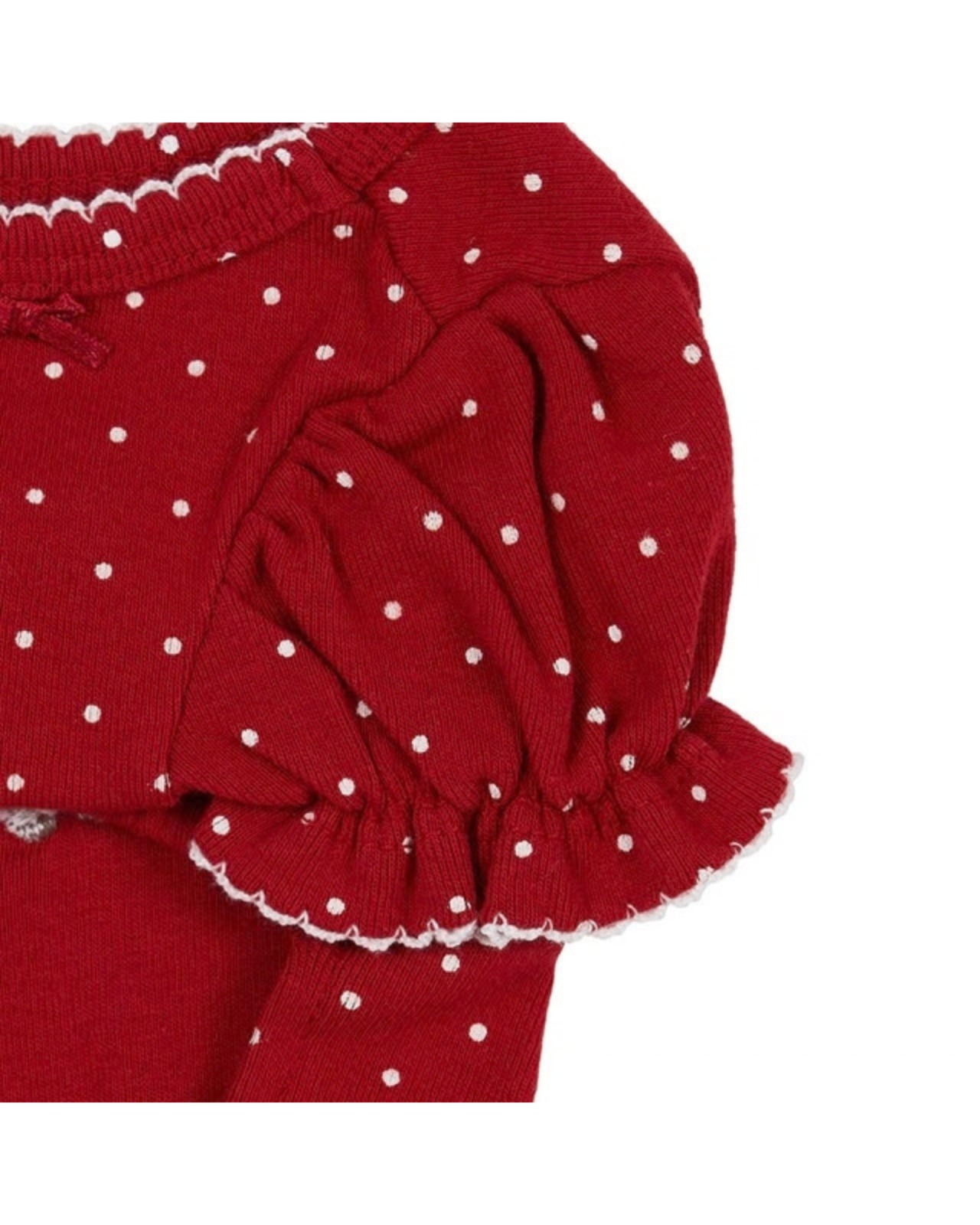 【予約】[ thesallyslaw ] Chloe Puff Romper｜Wine Dot - 16