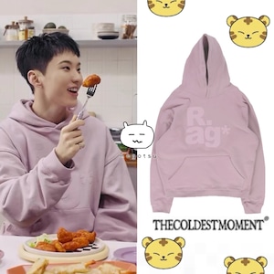 ★SEVENTEEN ホシ 着用!!【THE COLDEST MOMENT】TCM rag hoodie (indi pink)