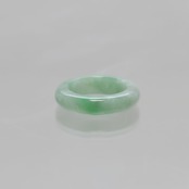 【15号】 clear green 翡翠くり抜き甲丸リング A貨翡翠 jd_rg2645