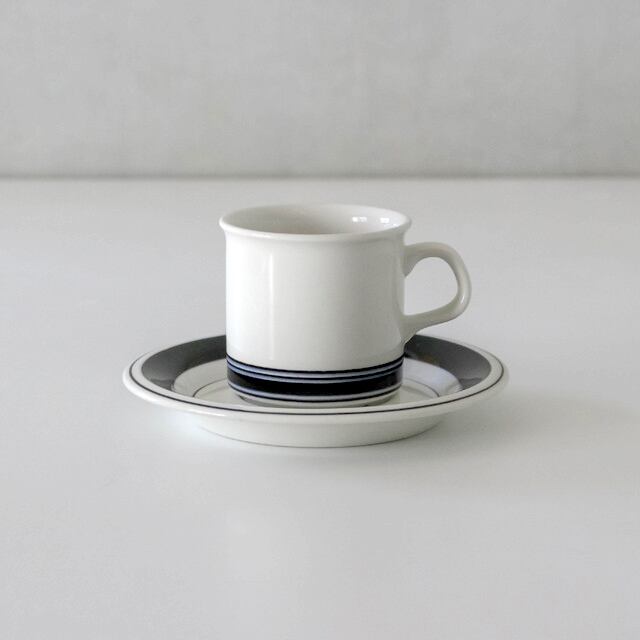 ファエンツァ コーヒーカップ＆ソーサー Sサイズ ブラック（アラビア