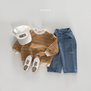 【BONITO】2トーンストライプMTM イエロー 80~110cm