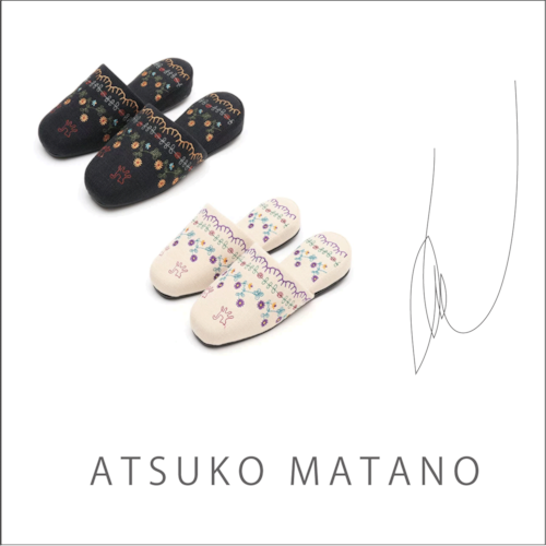 【ATSUKO MATANO（マタノアツコ）】スリッパ「子猫の庭」　