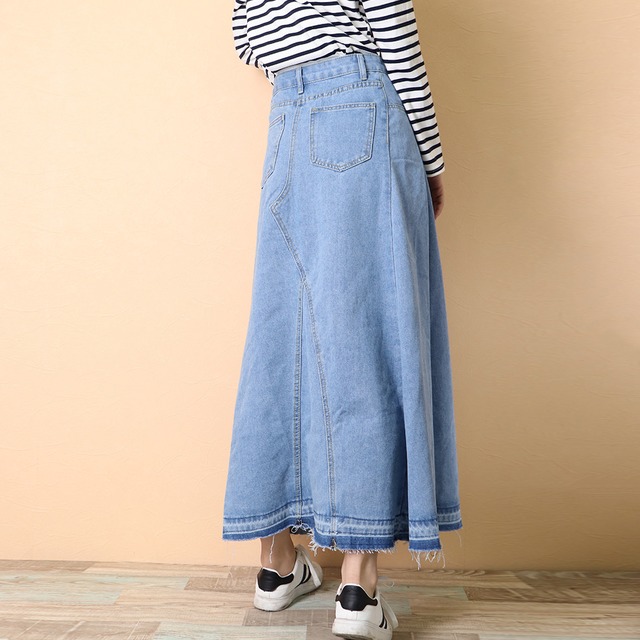 レディース デニムスカート ロング コーデ 春 夏 秋 Aライン フレア おしゃれ まるの樹 Fashion レディース デニムスカート ロング コーデ 春 夏 秋 Aライン フレア おしゃれ まるの樹 Fashion