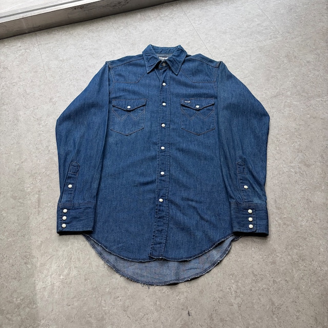 80s Wrangler denim western shirt【仙台店】