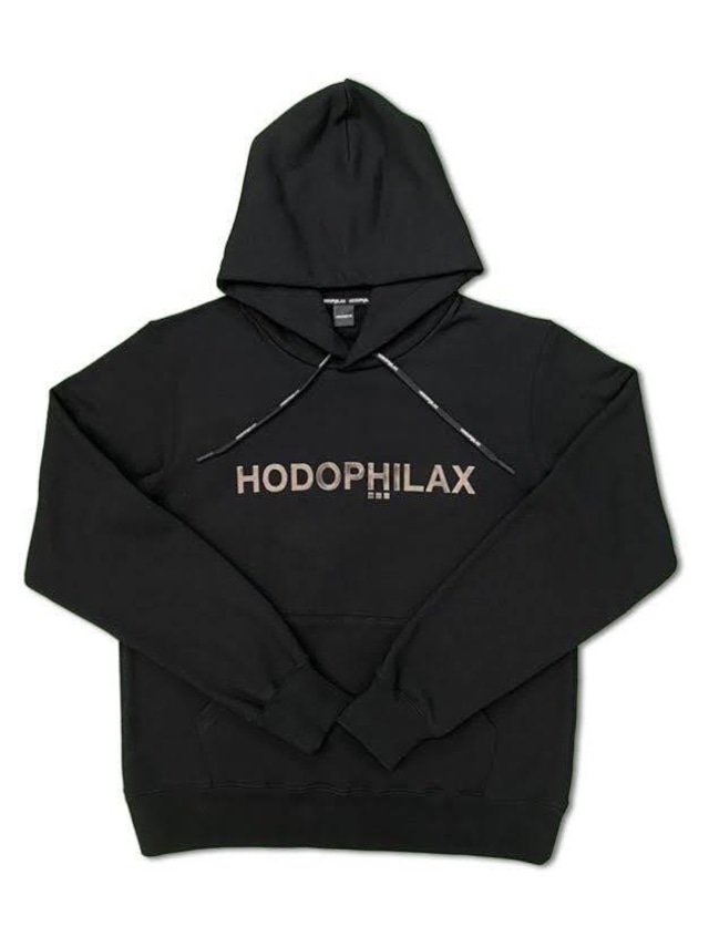 【OUTLET】パーカー　HODOPHILAXロゴ　ブラック　HPX-23142