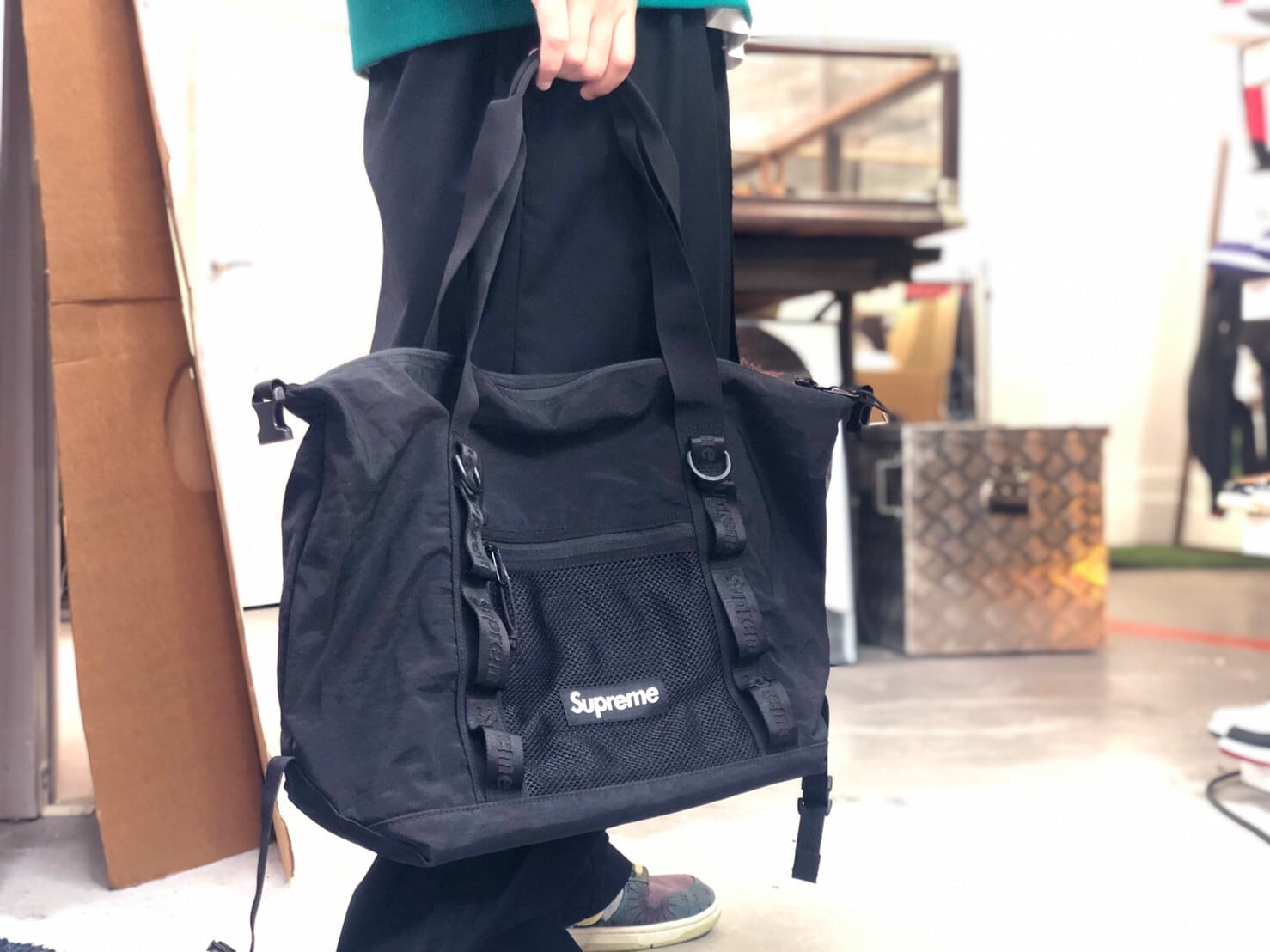 Supreme シュプリーム コーデュラナイロン ジップ トートバッグ Zip Tote 20AW ブラック 黒 カバン【メンズ】