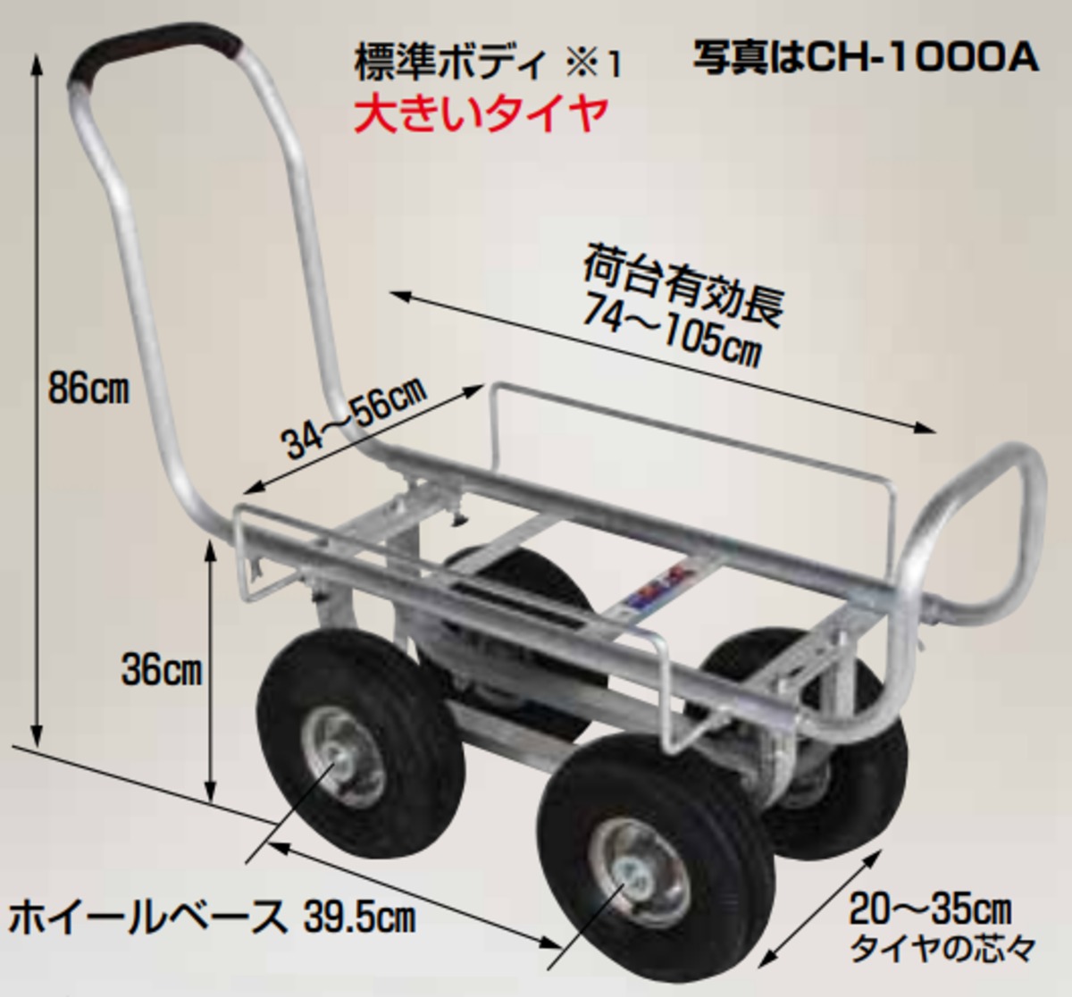 アルミ製ハウスカー 愛菜号 CH-1000NA（ノーパンクタイヤ）ハラックス