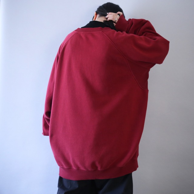 "adidas" XXL over silhouette one point logo good coloring sweatshirt