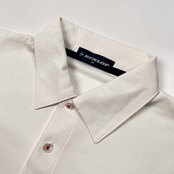 DUNLOP SRIXON ダンロップ スリクソン 部分メッシュ 半袖 ポロシャツ サイズ M /ホワイト×レッド/ゴルフ/スポーツ/日本製