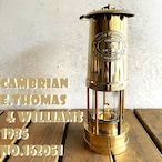 カンブリアンランタン マイナーズ E.トーマス＆ウィリアムス 1985年 シリアルナンバー NO.162051 オールブラス UK イギリスウェールズ製 鏡面美品 点火確認済み
