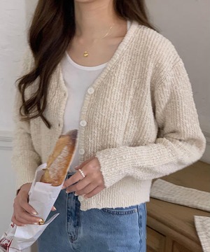 《即納商品》sand v neck summer cardigan (ivory / beige / mint)