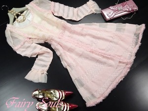 ★送料無料★シルク100％☆7号(S)☆ボーダ－重ね着コーデワンピ(OPN8075)