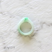 【12号】大人かっこよく！くり抜き甲丸リング (トップボリュームタイプ) A貨翡翠 jd_rg1020