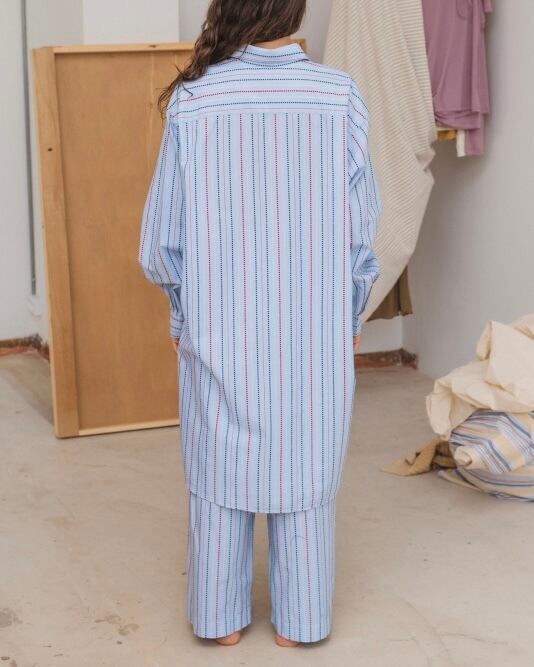 BASERANGE】CLAUDE SHIRT DRESS/MATRIX STRIPE | TOLMA.