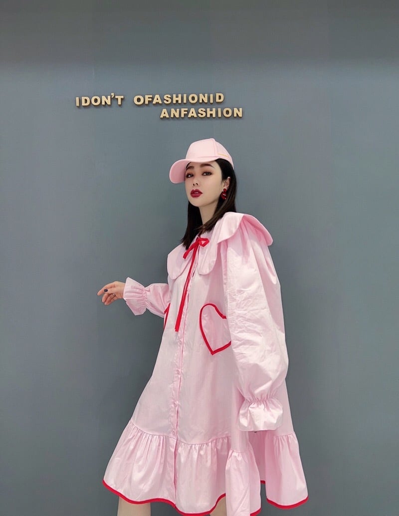 ワンピース ハート ピンク ワンピース リボン 上品 発表会 エレガント