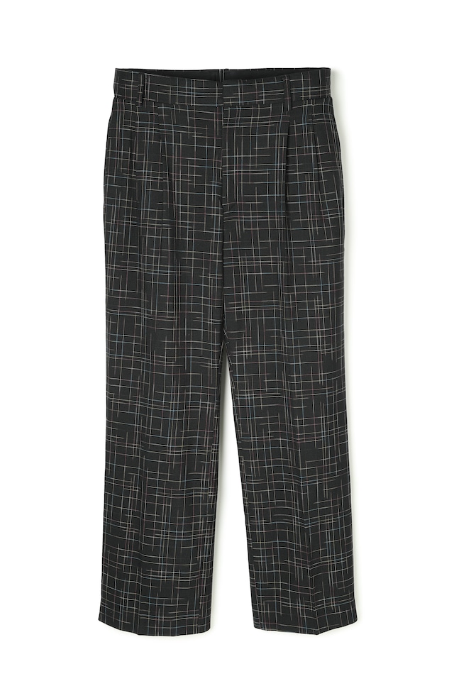 KASURI RAINBOW 2TUCK TROUSER BLACK