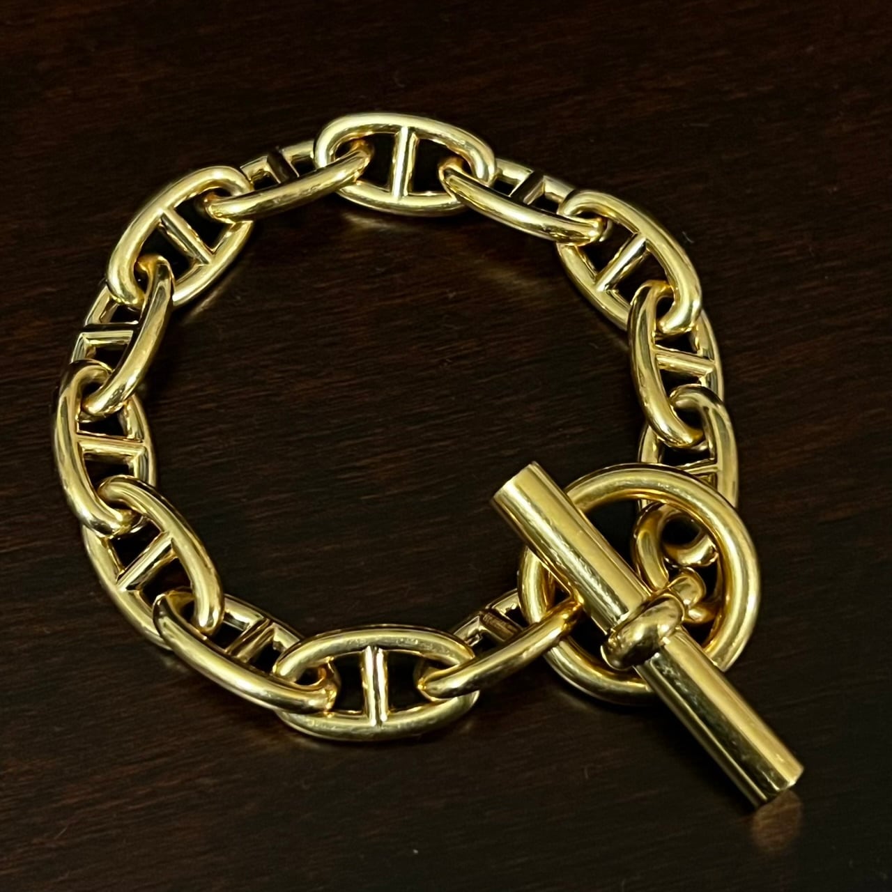 HERMES Chaine d'Ancre Bracelet GM 13 Links 18K Rose Gold 2010s