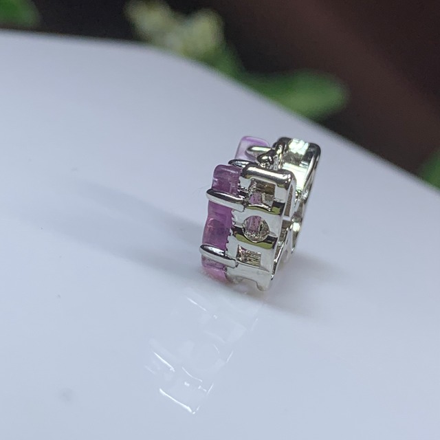 7.フローライト蝶々・貫通穴☆パーツ