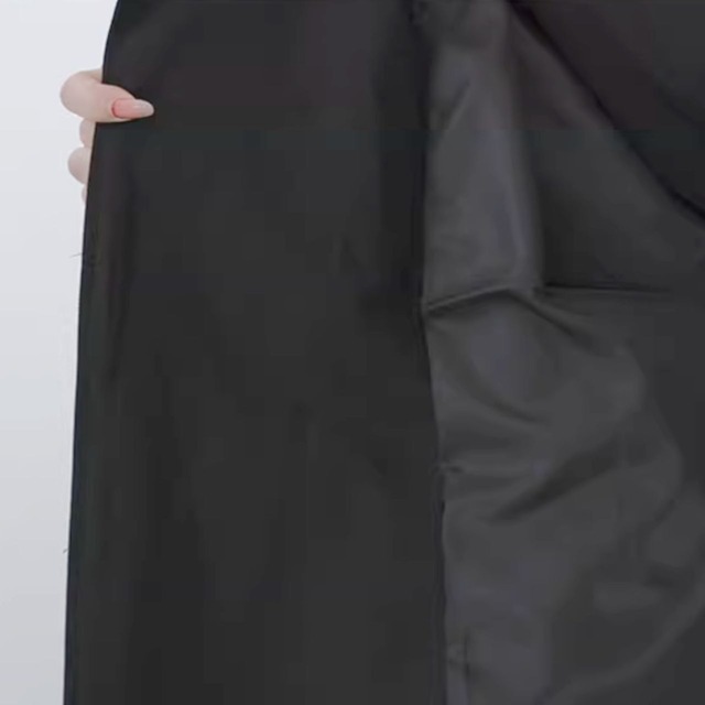 Stand collar quilted long coat C0562