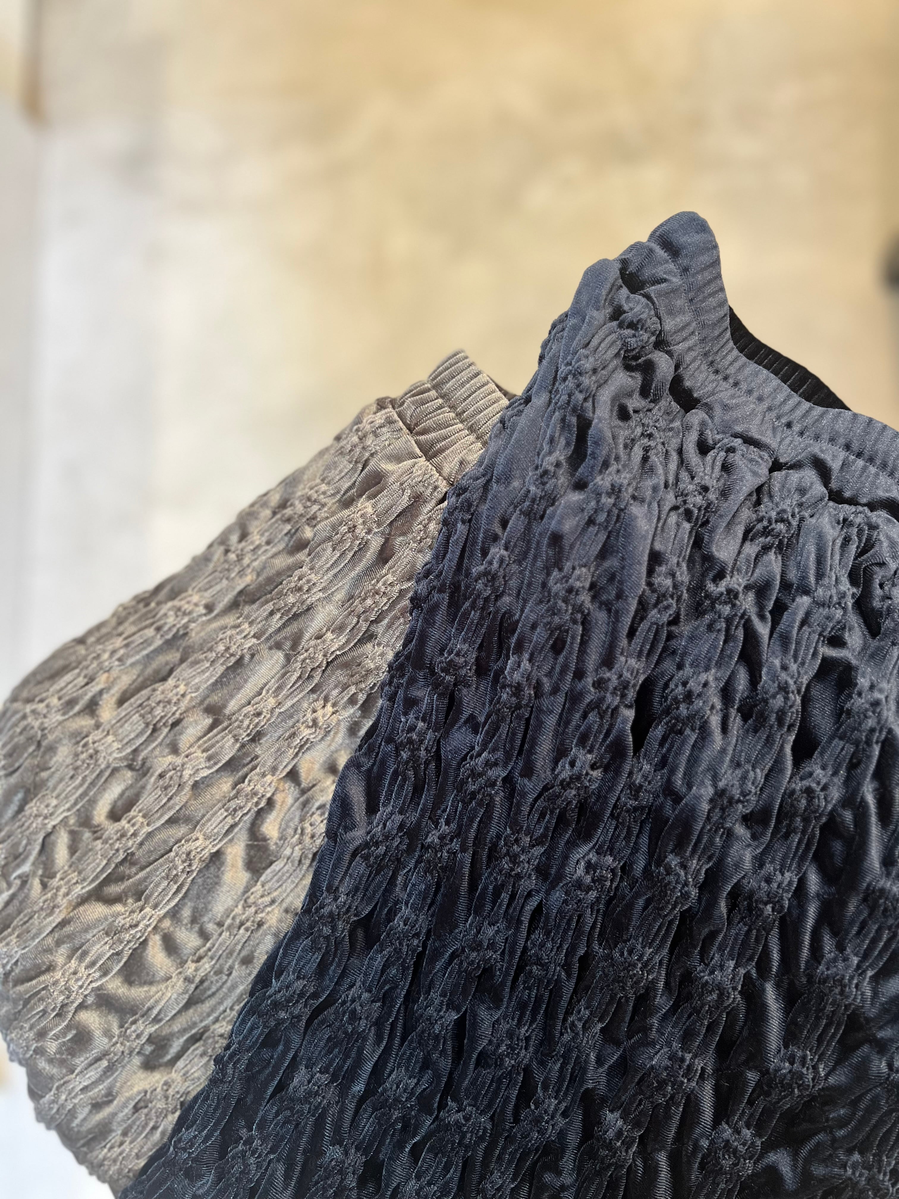 【SELECT】ベロアシャーリングタイトスカート