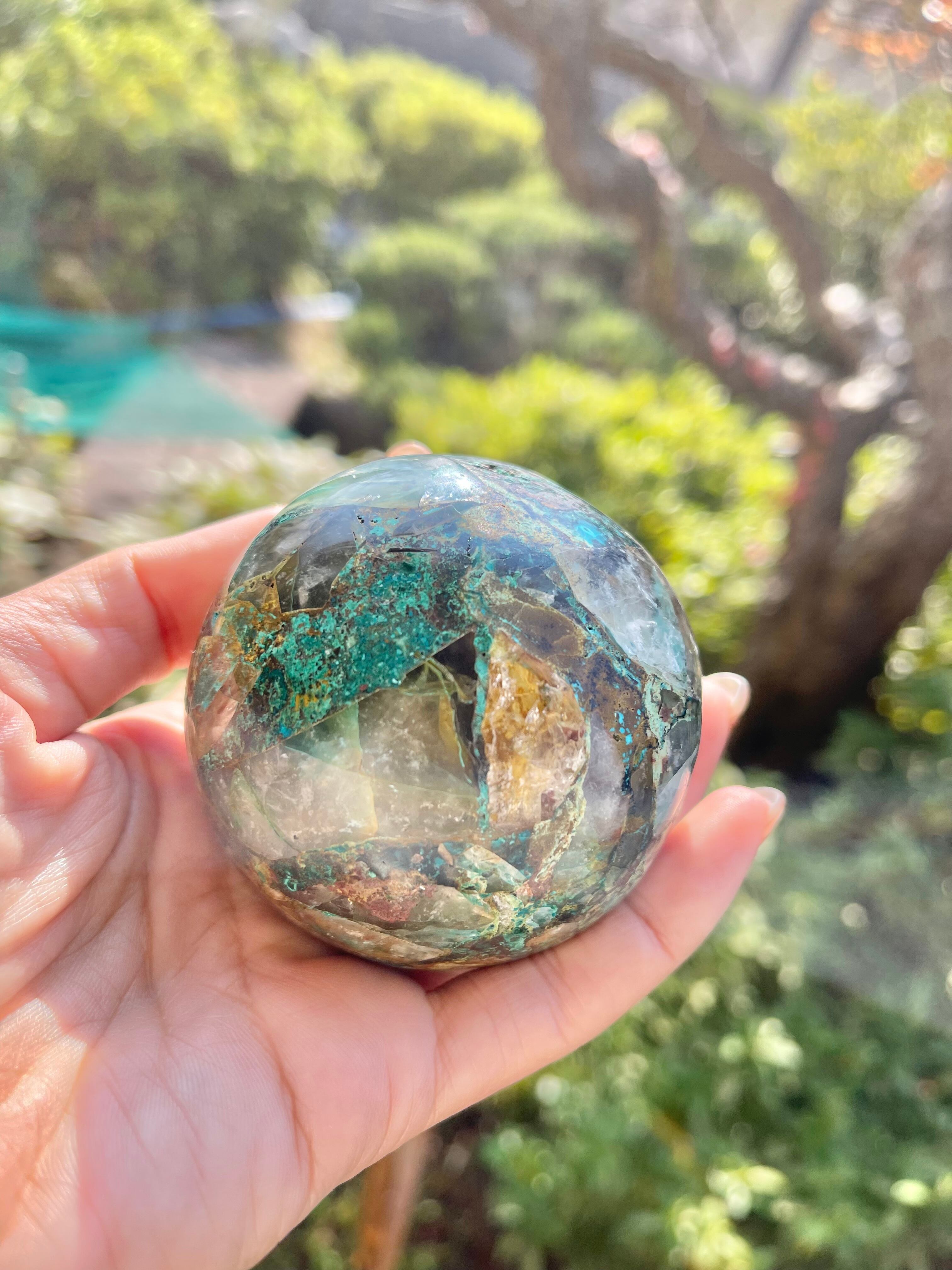 クリソコラインクォーツスフィア