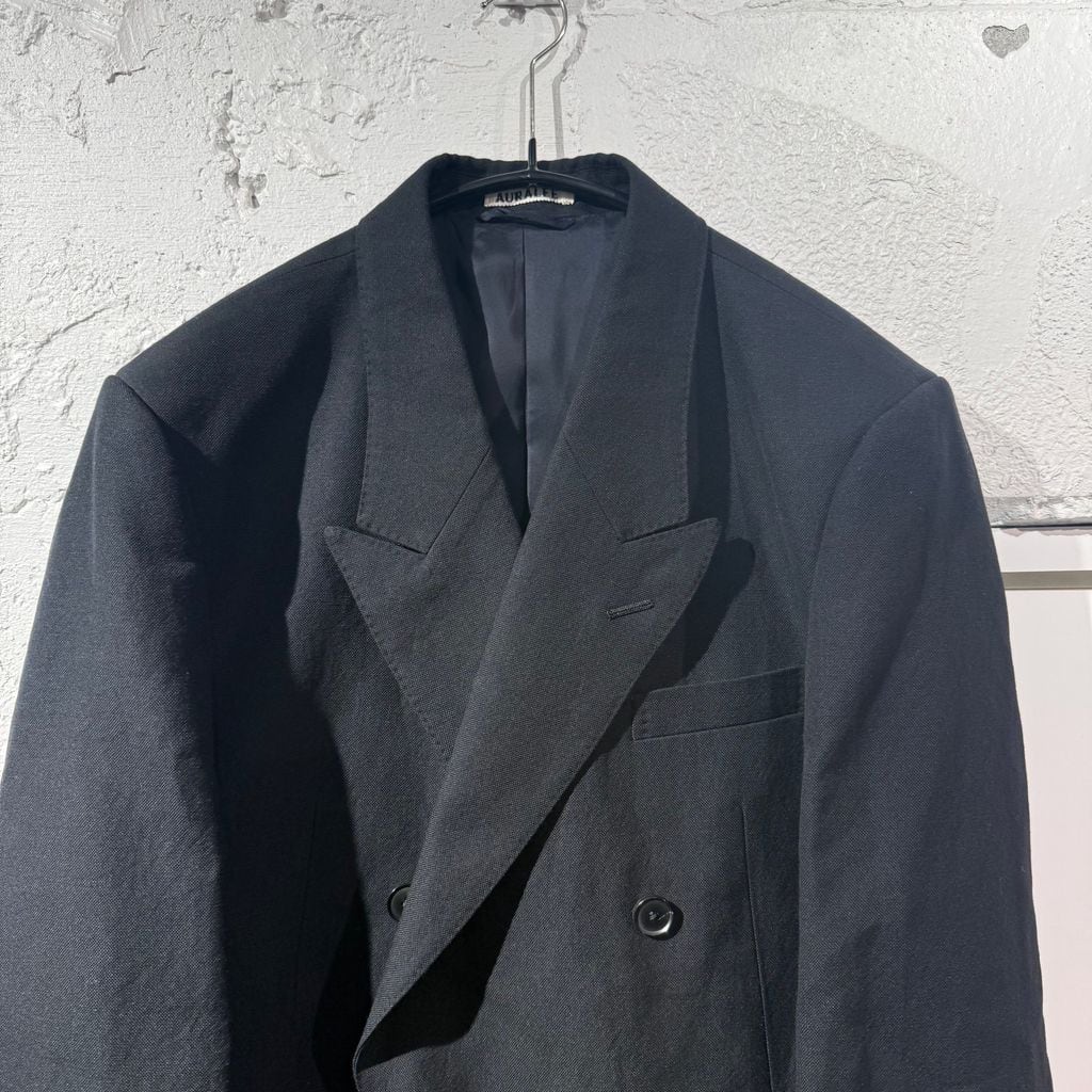 AURALEE オーラリー 26SS WOOL COTTON LINEN OX DOUBLE-BREASTED