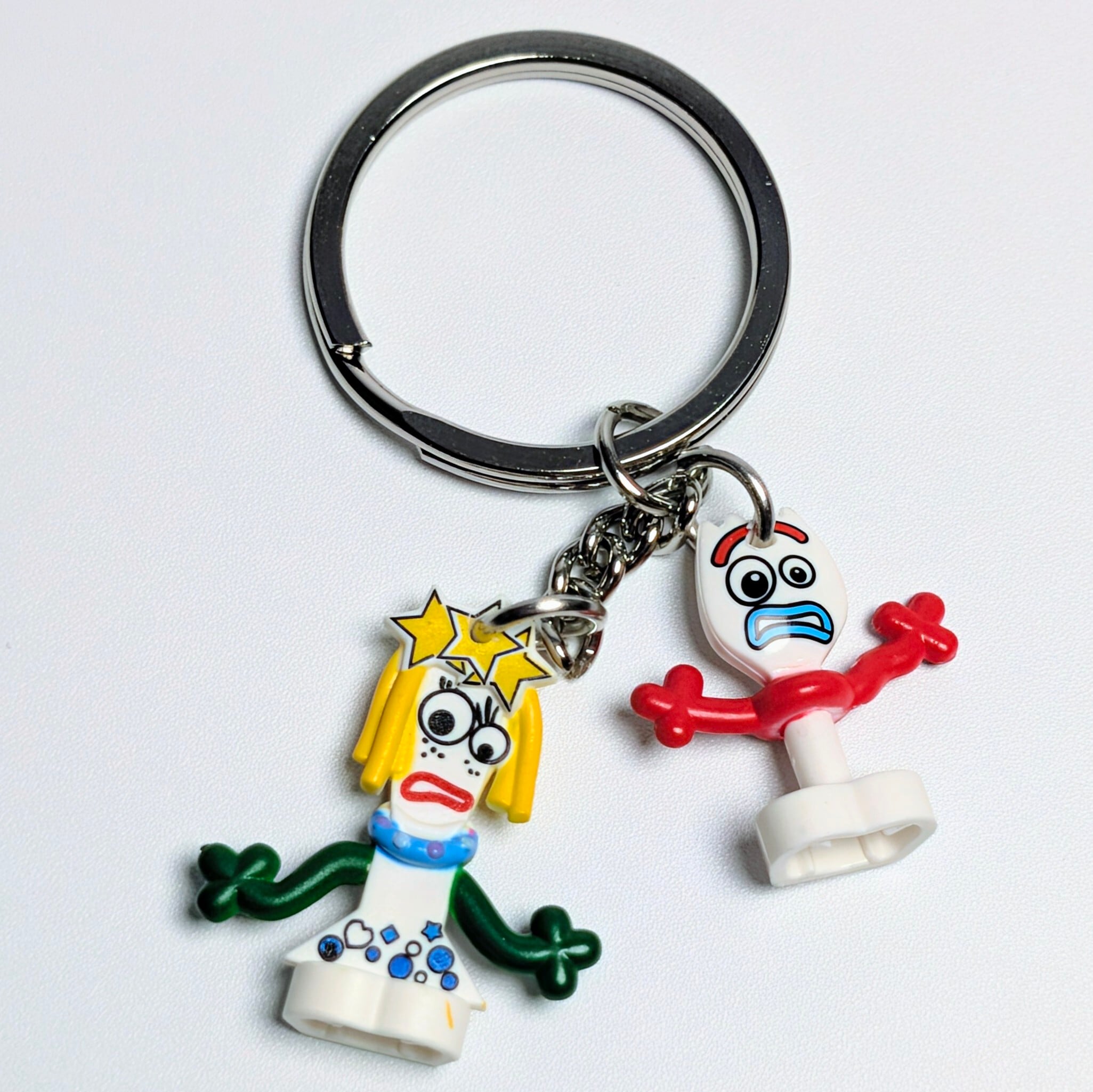★ブロックフィギュアキーホルダー★【トイ・ストーリー TOY STORY】フォーキー ♡ カレン・ビバリー / トイストーリー〚アメリカン雑貨 アメトイ〛