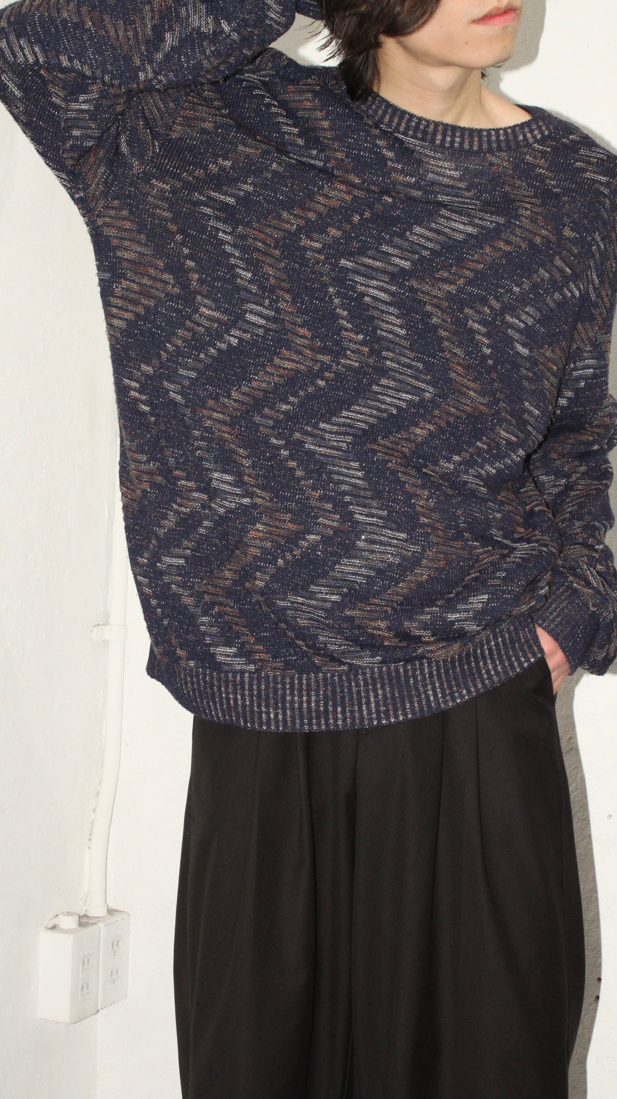90s MISSONI Viscose×Acrylic Design Knit ITALY製