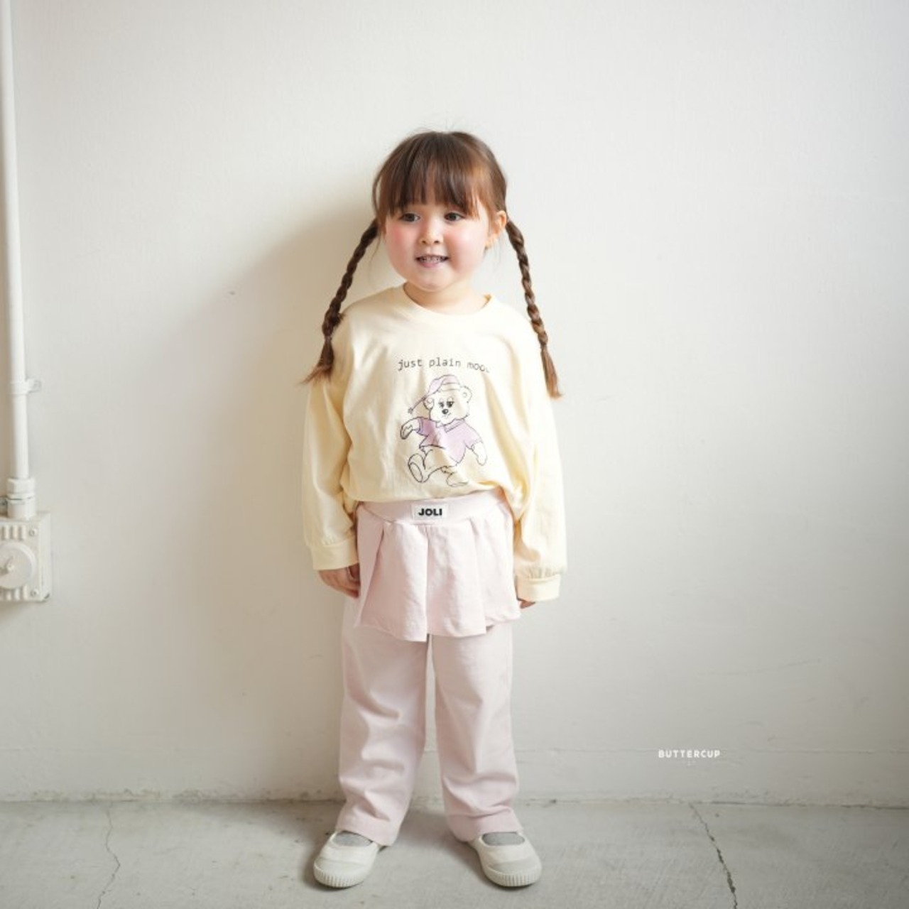 [BUTTERCUP] Plain Mood Bear Tee / [버터컵] 플레인무드곰티