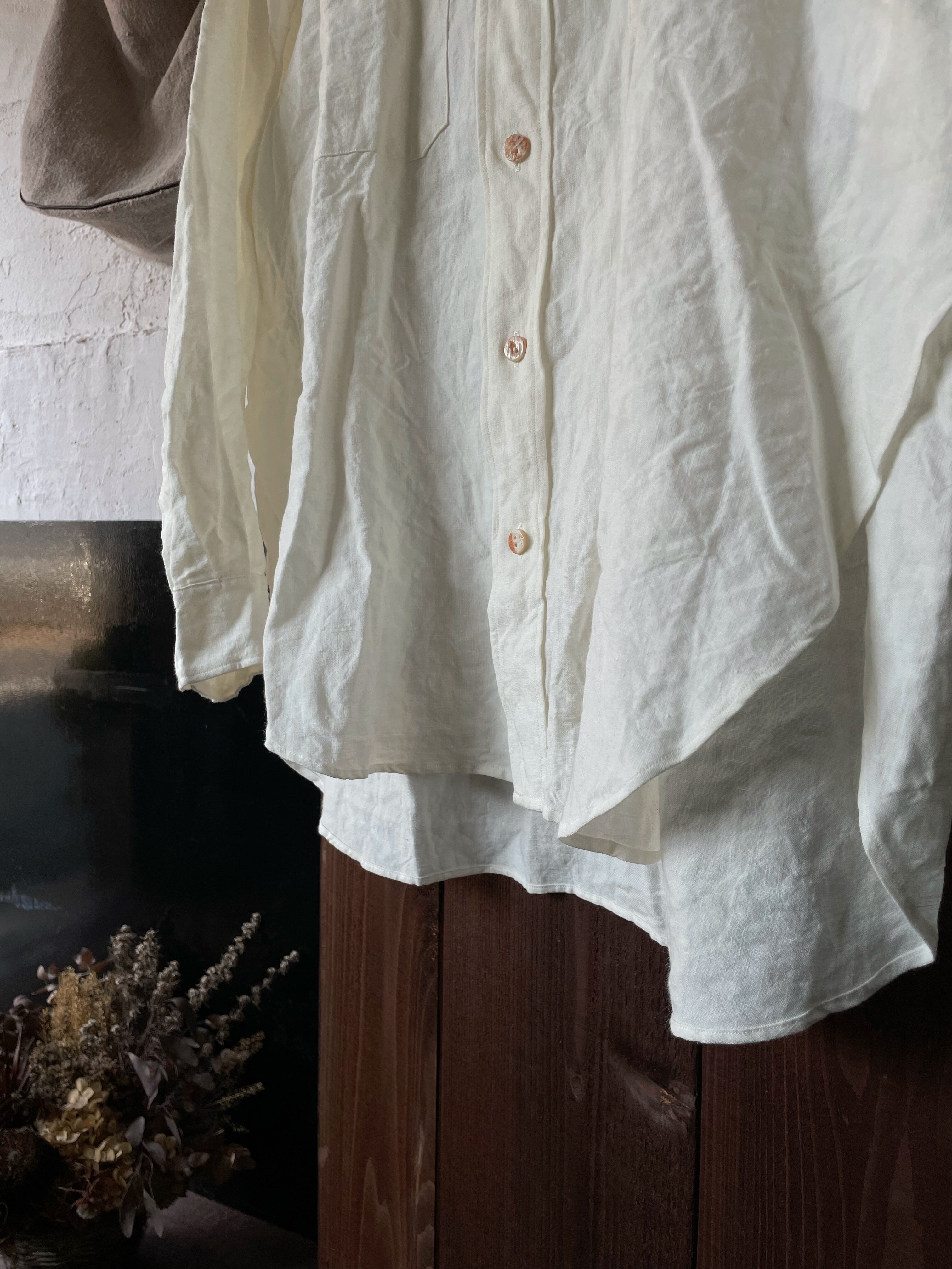 ANSNAM 牛飼いシャツ white | TALE COCOON