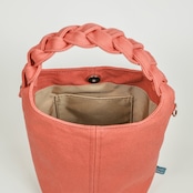 【さくらカラー】Mサイズ 三つ編みバッグ