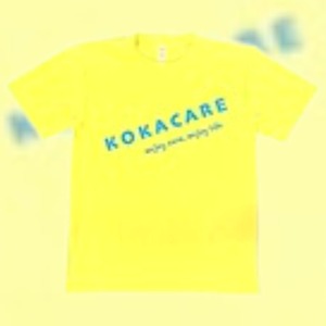 【 light yellow×蛍光ブルー】KOKACARE（コカケア）Tシャツ