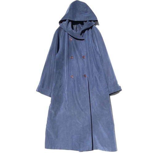 Vintage Peach Skin Double Breasted Hood Coat [1990s-] Vintage Peach Skin Coat