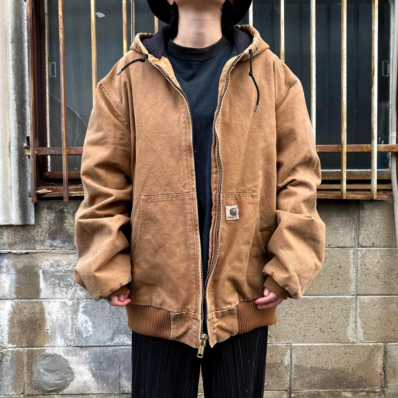 【入手困難】 carhartt フルジップパーカー XL 大きいサイズ ブラウン