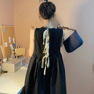 バックリボンデザインワンピース　A2204