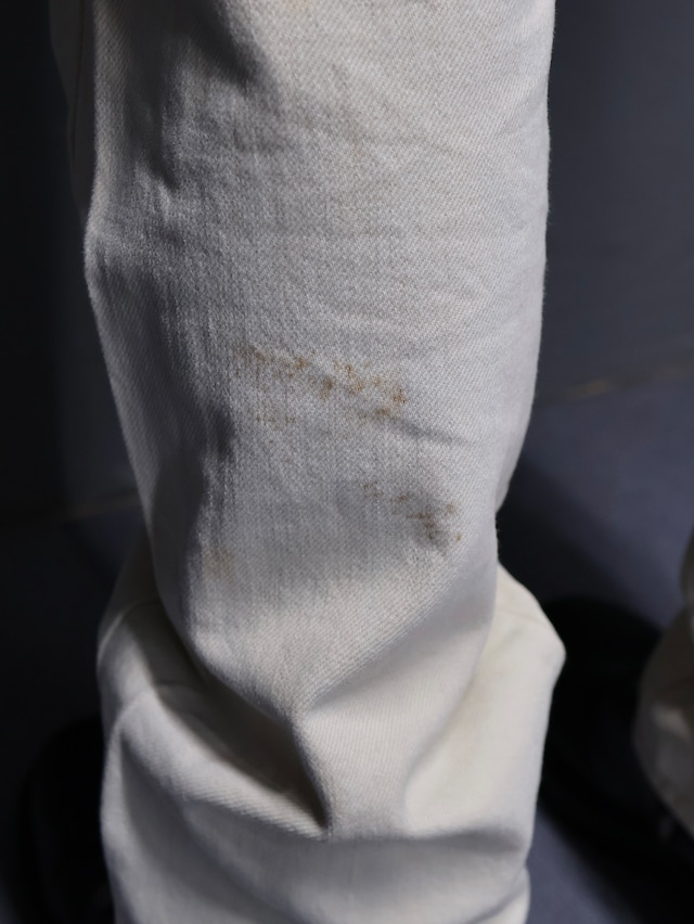 【marithe francois gilbaud】damaged slim denim pants