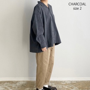 【HARVESTY】 CHAMBRAY JUMBO SHIRT (UNISEX) (2色展開) ハーベスティ シャンブレー ジャンボシャツ A32206