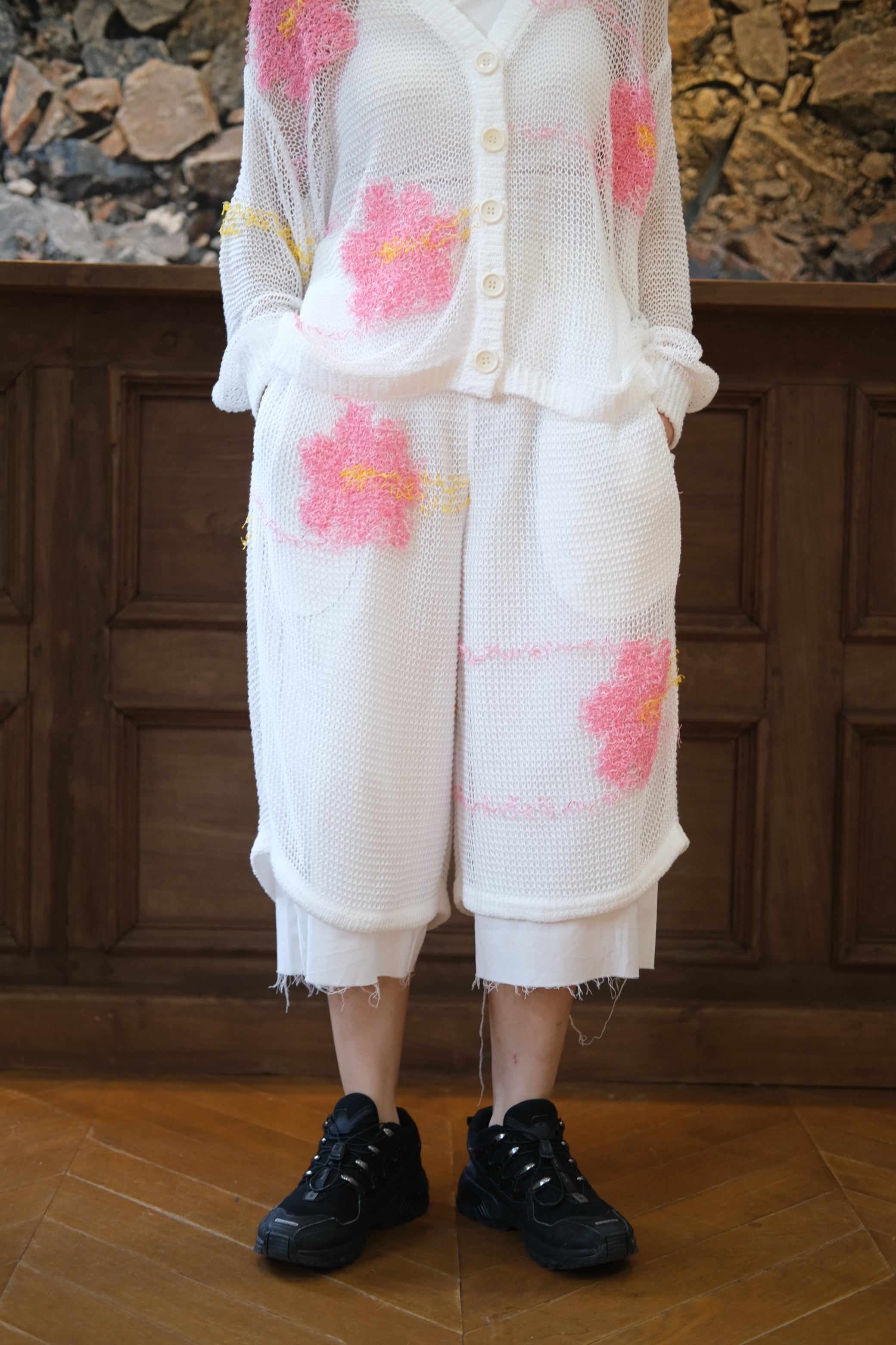 パンツ kotagushiken flower washi shorts kota gushiken】Washi Flower Shorts - white - | loop