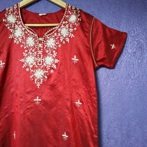 ethnic red onepiece