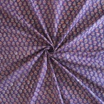 ブロックプリント生地【50cm単位】インド綿  花柄 パープル×ピンク #60537-PR2