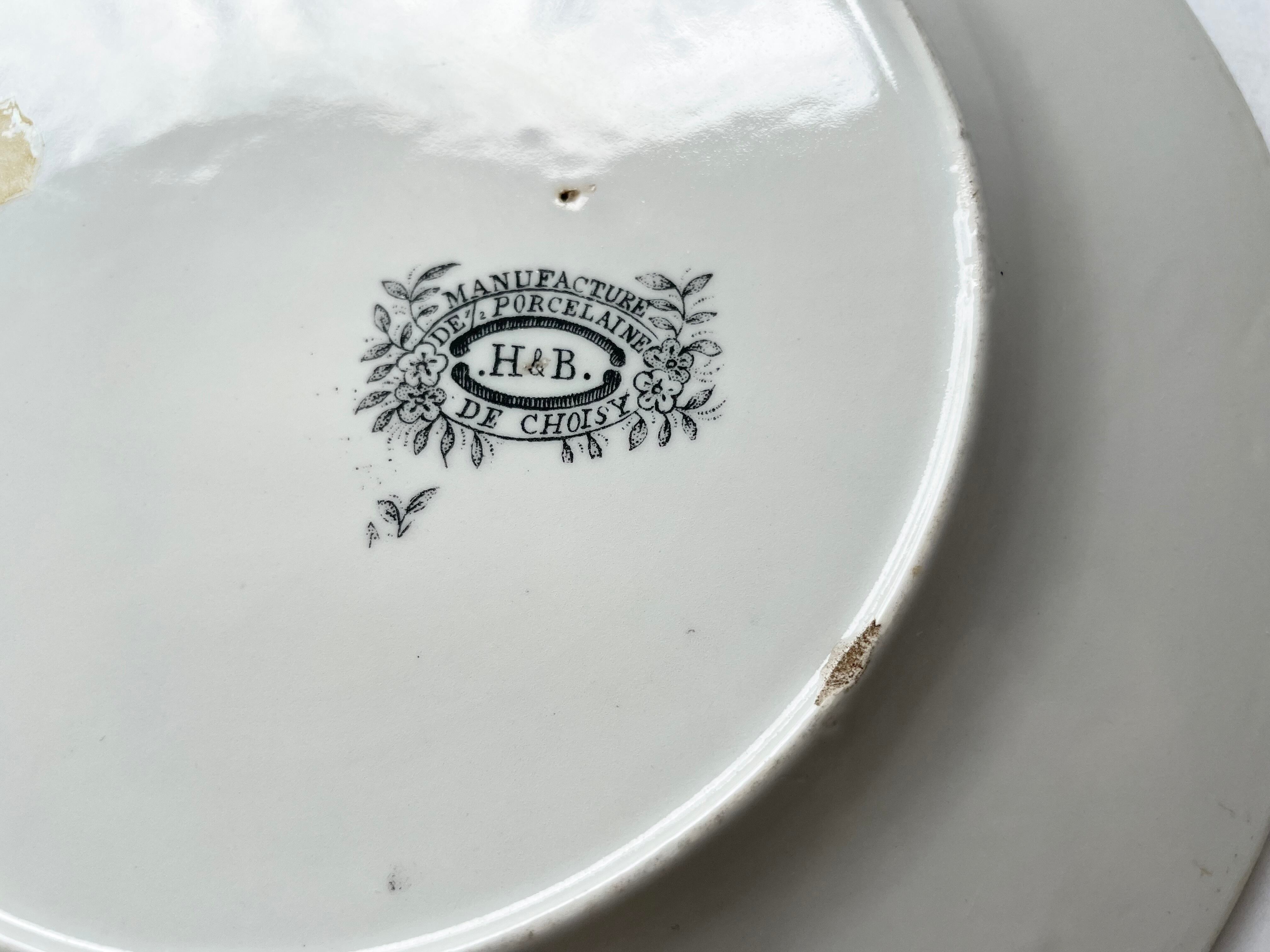 美品 フランス アンティーク ショワジールロワ 謎解き絵皿 rebusプレート