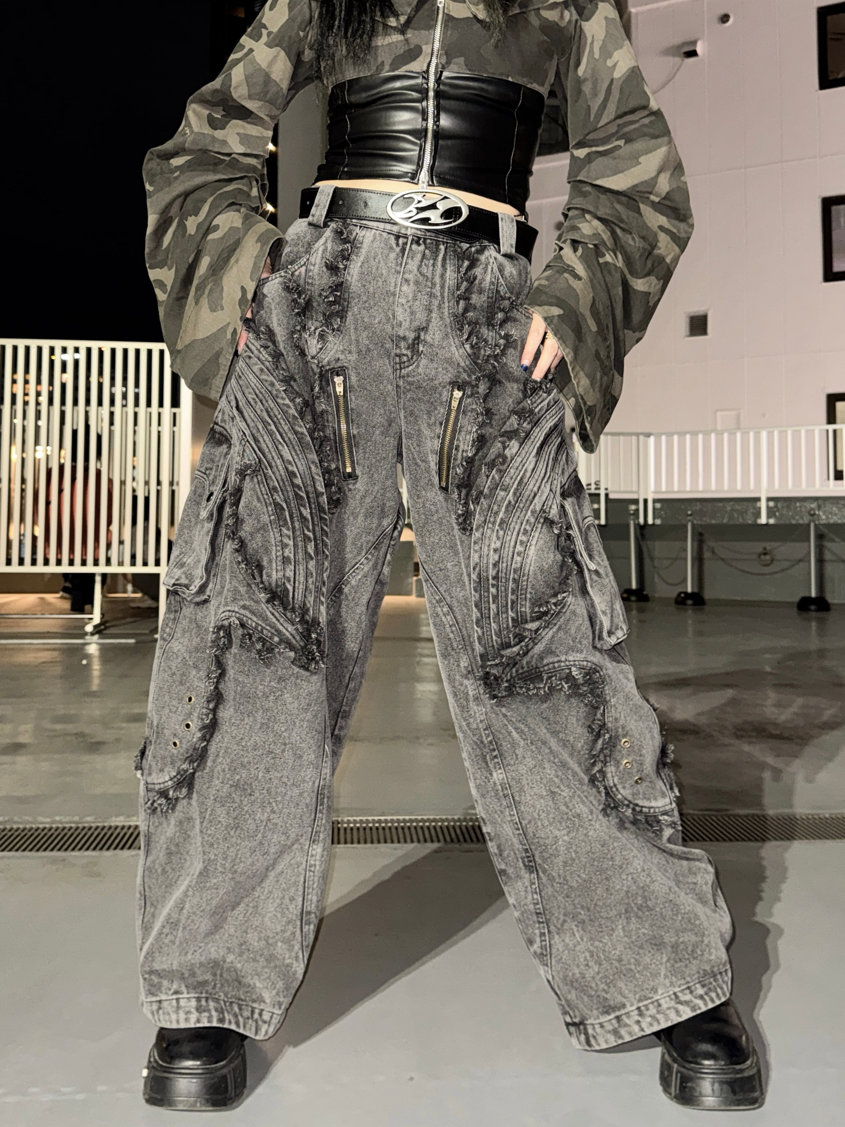 bartack デストロイパンツ 00s Y2K オピウムコア グランジ パンク bartack デストロイパンツ 00s Y2K オピウムコア グランジ