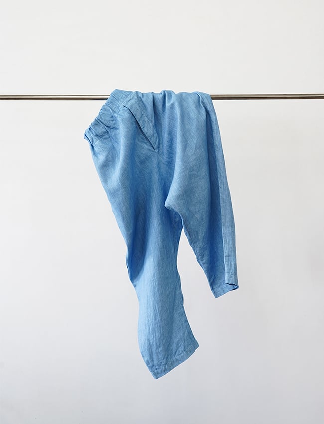 aulico : LINEN PANTS / ICE BLUE | aulico