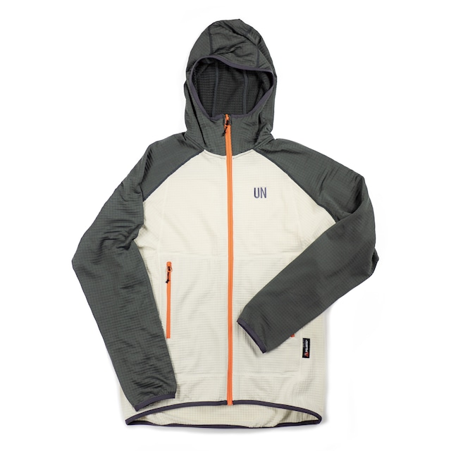 New!! UN3510 Boa fleece hoody vest / Whitegrey