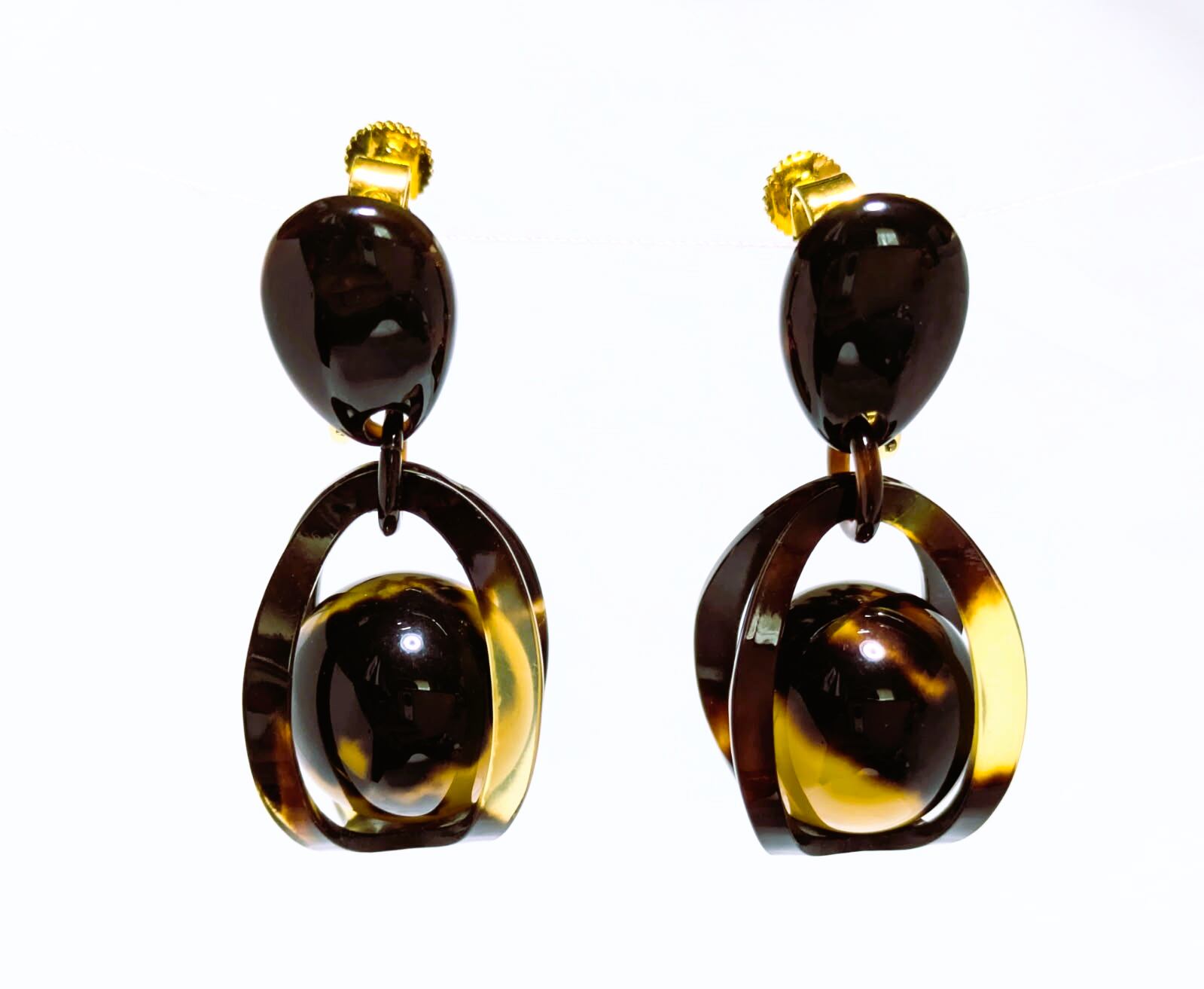 本鼈甲べっ甲白甲 喜平ネックレスイヤリングセット 本べっ甲ネックレス