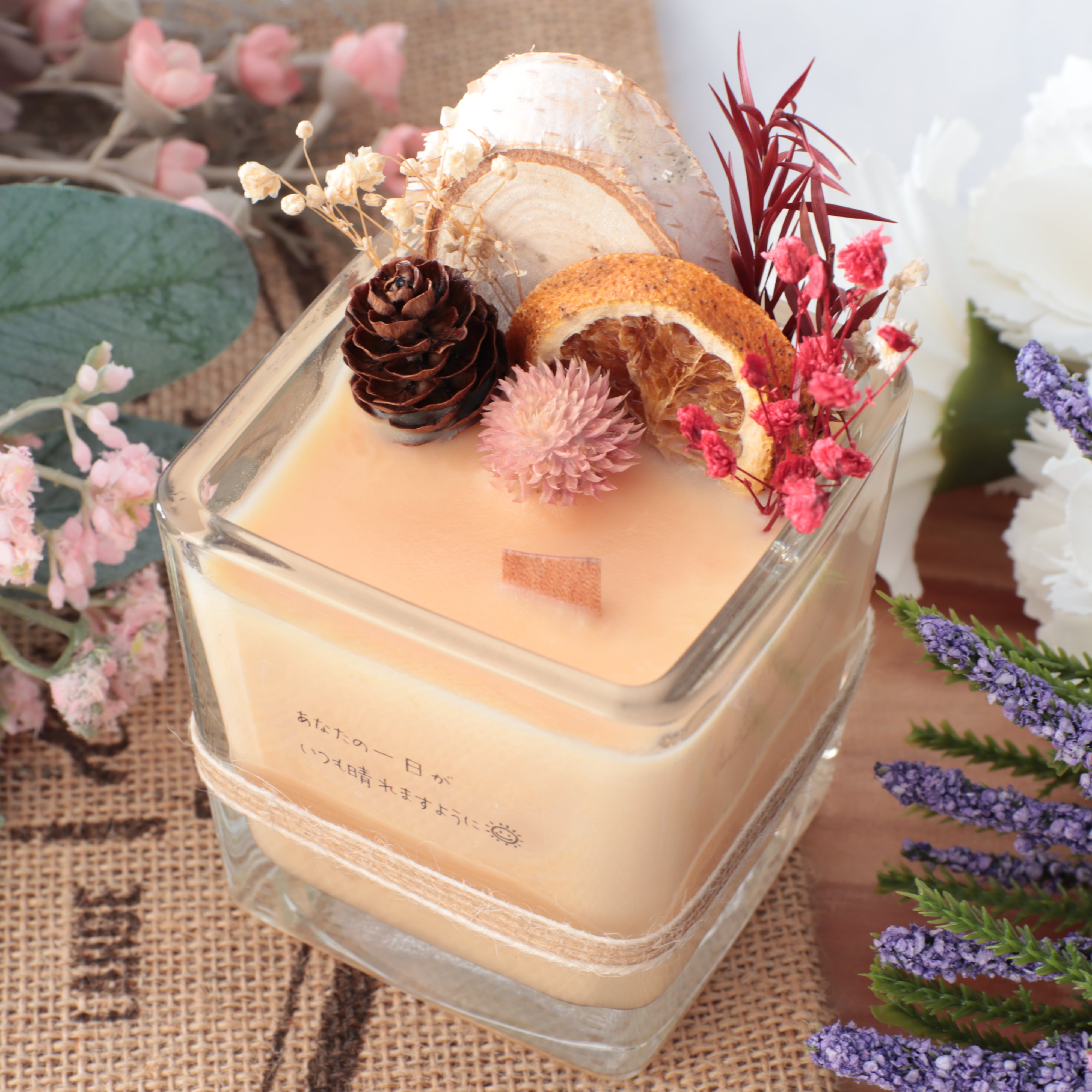 アロマ ボタニカル 木芯 キャンドル スイートオレンジ | yogineko