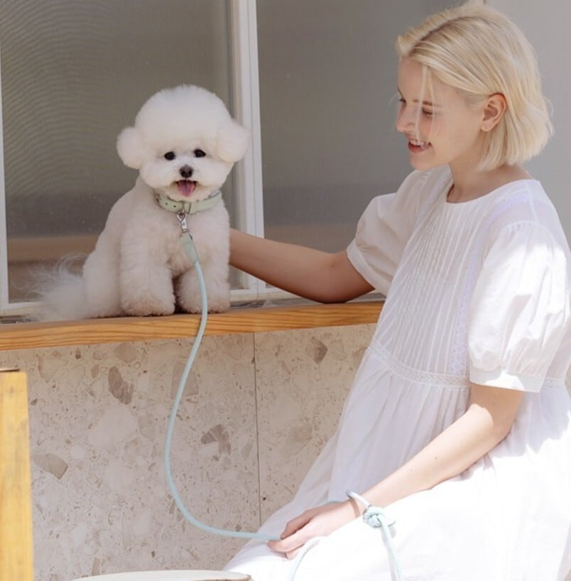 即納【stroll】Rope Leash Slim (Mint)