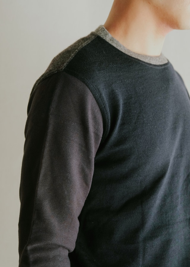 90's MARCEL LASSANCE paneling merino wool knit